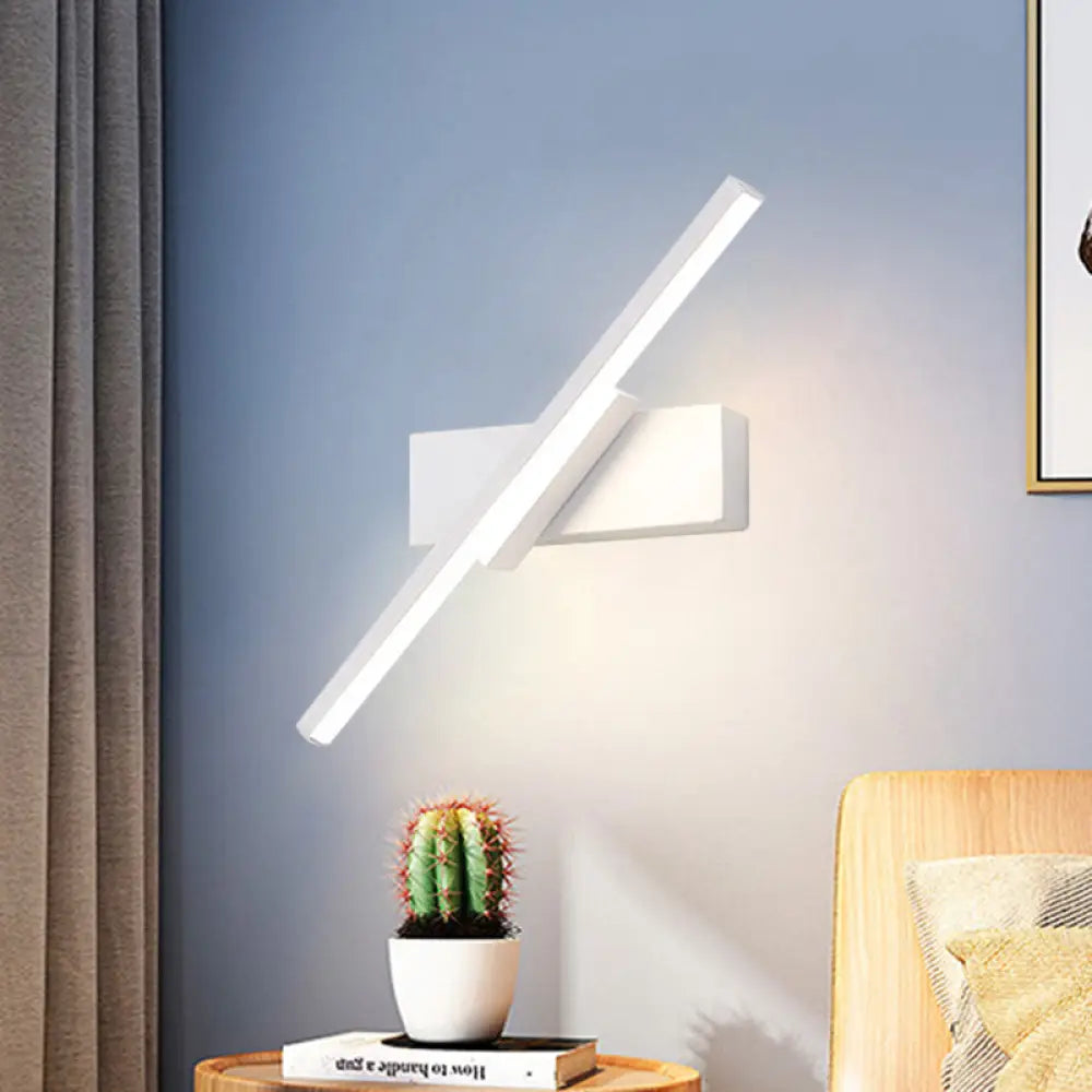 DecorBites™ Modern Slim LED Wall Sconce with Acrylic Linear Design in White/Black - Choose Warm or White Light