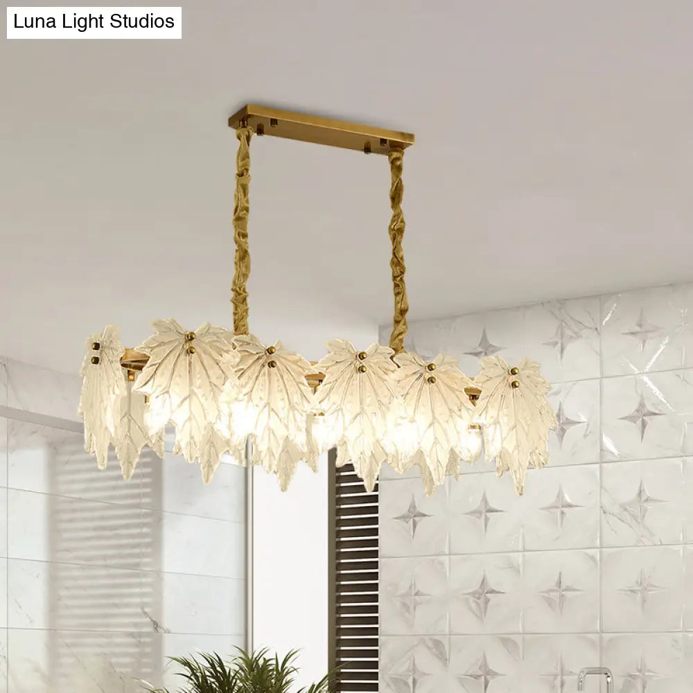 DecorBites™ Modern White Glass Pendant Light with 5 LED Heads for Dining Room