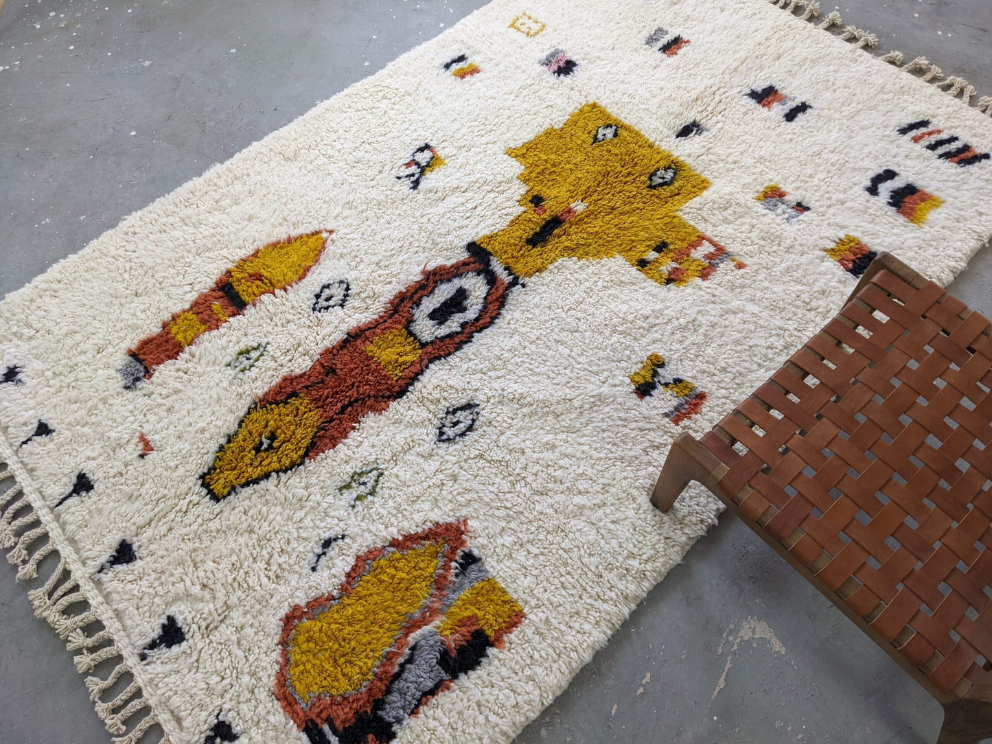 DecorBites™ Moroccan Handmade Traditional Azilal Carpet 242 X 154 Cm