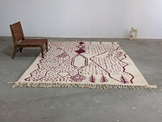 DecorBites™ Moroccan Handmade Traditional Beni Ouarain Rug 307 x 213 cm