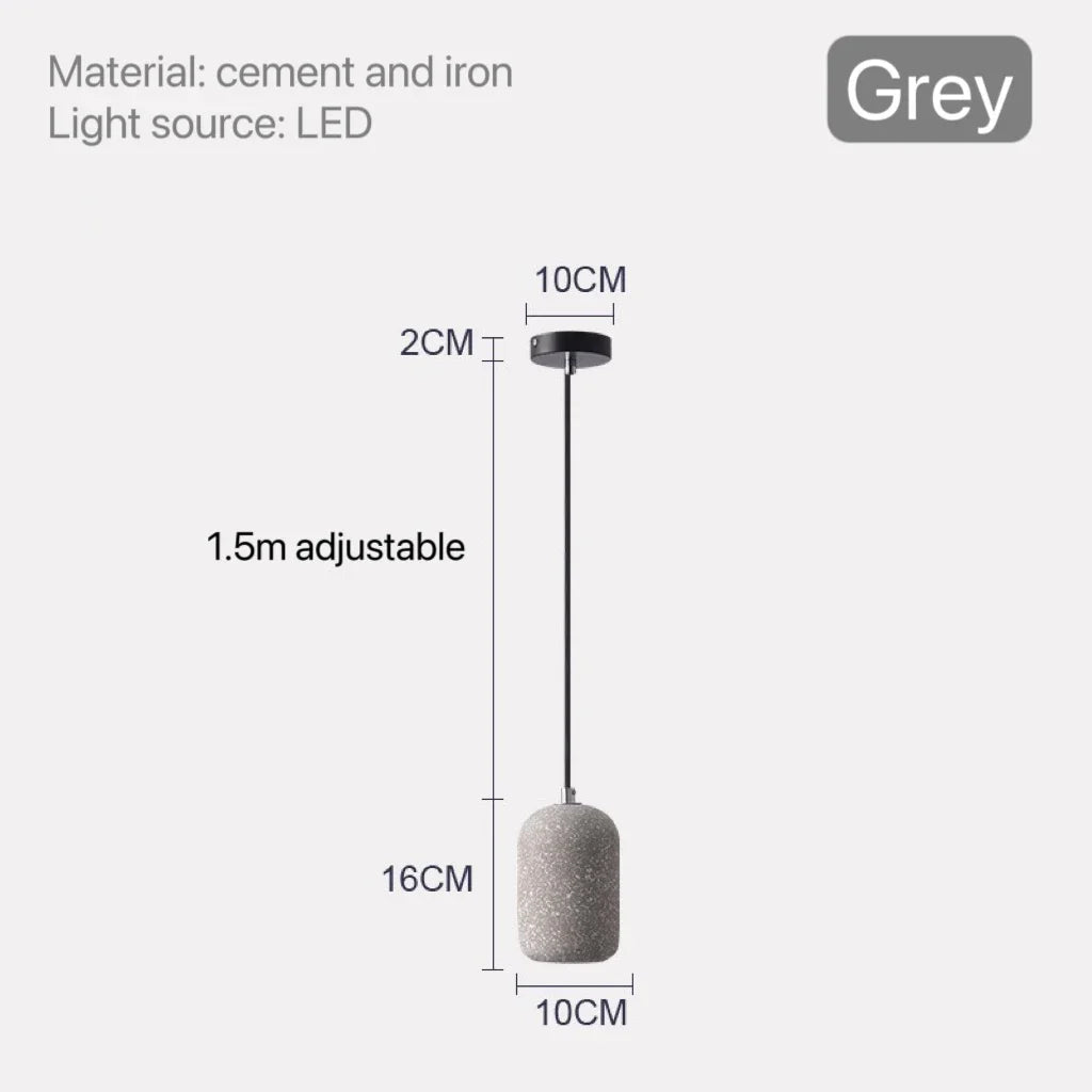 DecorBites™ Nordic Cement Pendant Lamp - Industrial Style Lighting