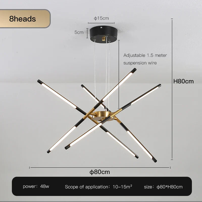 DecorBites™ Nordic Geometry LED Chandelier with Remote Control