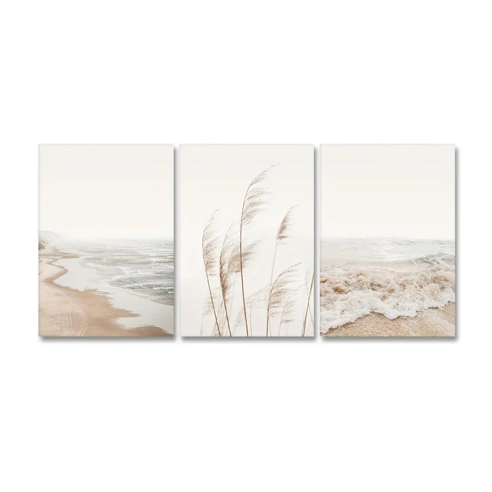 DecorBites™ Nordic Seascape Canvas Wall Art Set