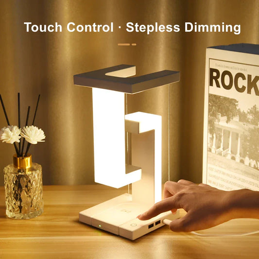 DecorBites™ Novelty floating lamp with 10 W detachable wireless charger decorative light for bedroom/office
