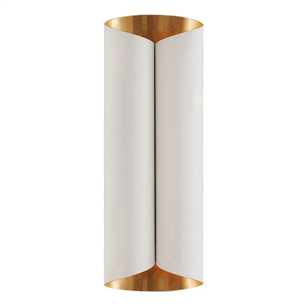 DecorBites™ Postmodern Roll Shape Metal Wall Lamp Sconce - 2-Bulb Wall Mount Light for Stairs