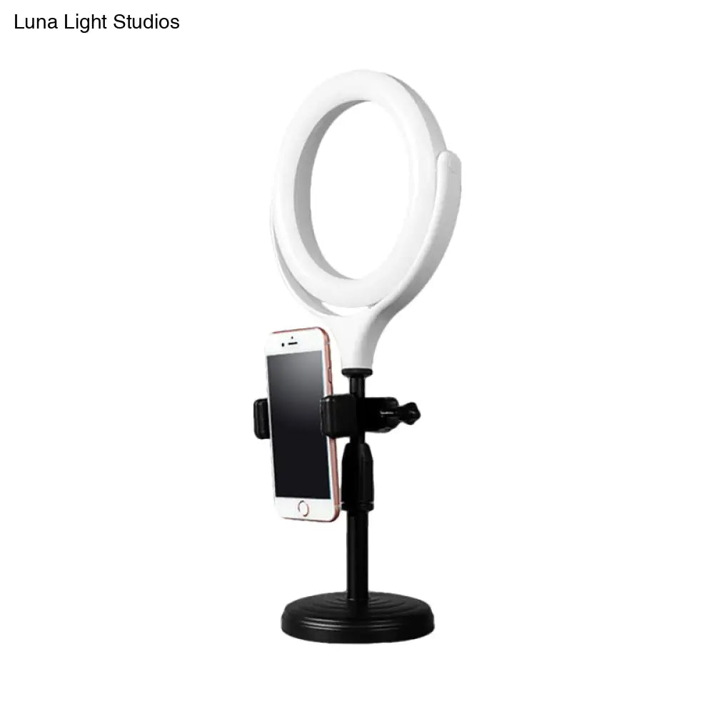 DecorBites™ Rotatable LED Round Mirror Light with USB Port- Modernist Metallic Flush Lighting, White