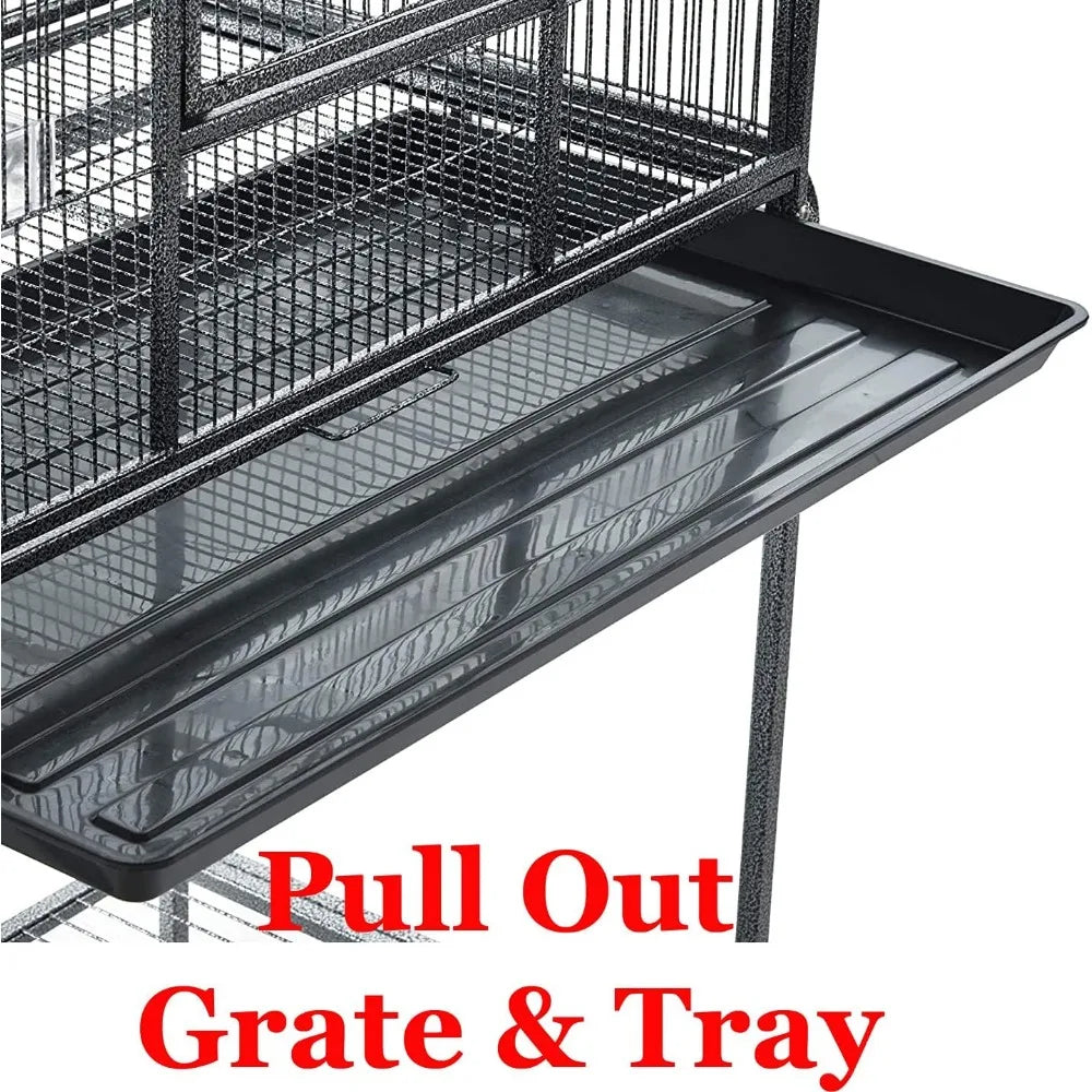 DecorBites™ Spacious Double Bird Cage with Breeding Dividers