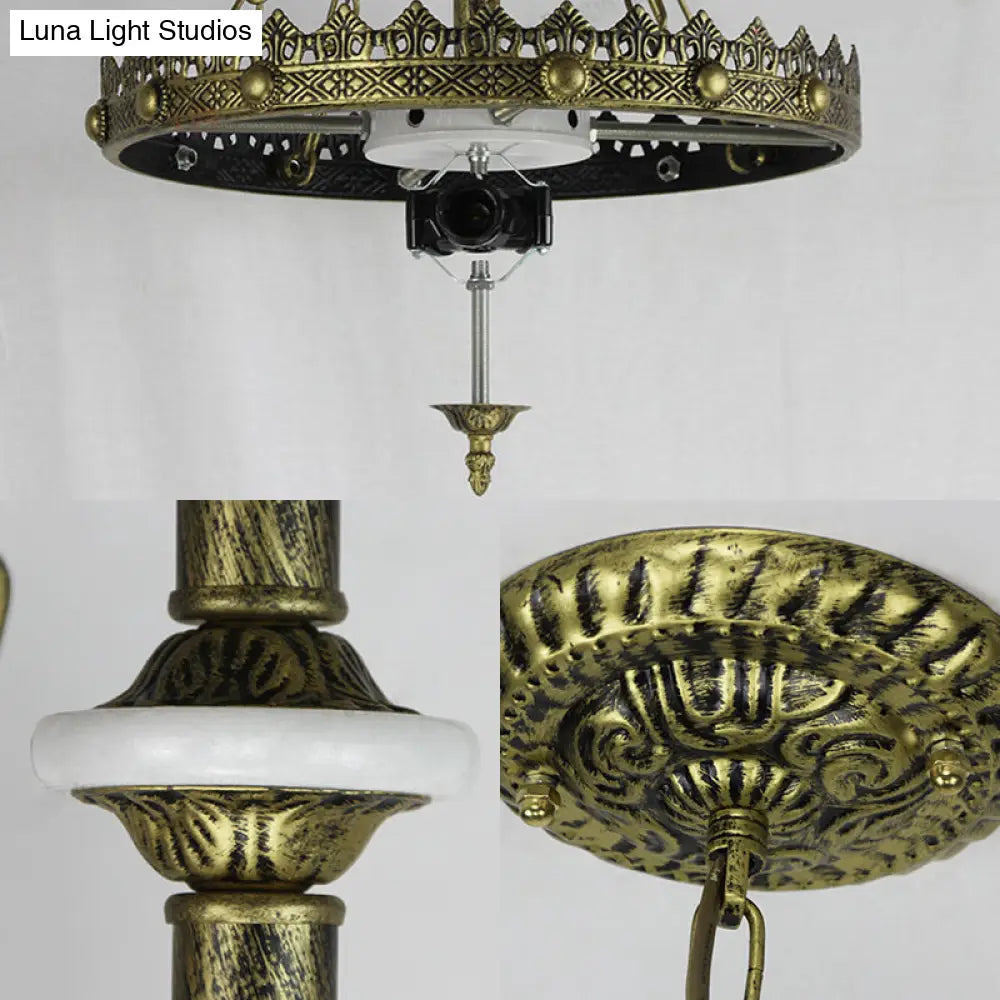 DecorBites™ Stained Glass Bowl Pendant Light - Lodge Leaf Design, 3 Lights - Indoor Kitchen Lighting