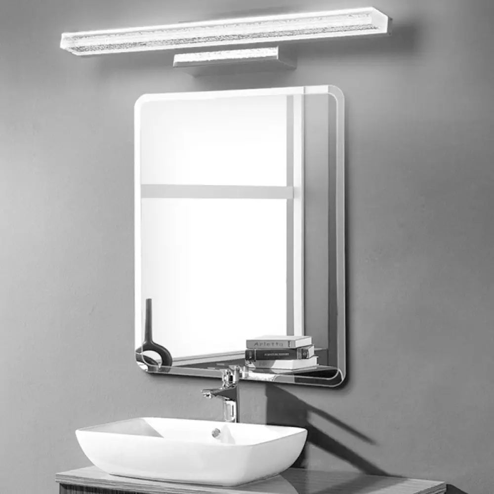 DecorBites™ Stainless Steel LED Vanity Sconce with Acrylic Shade, Warm/White Light, 3 sizes available