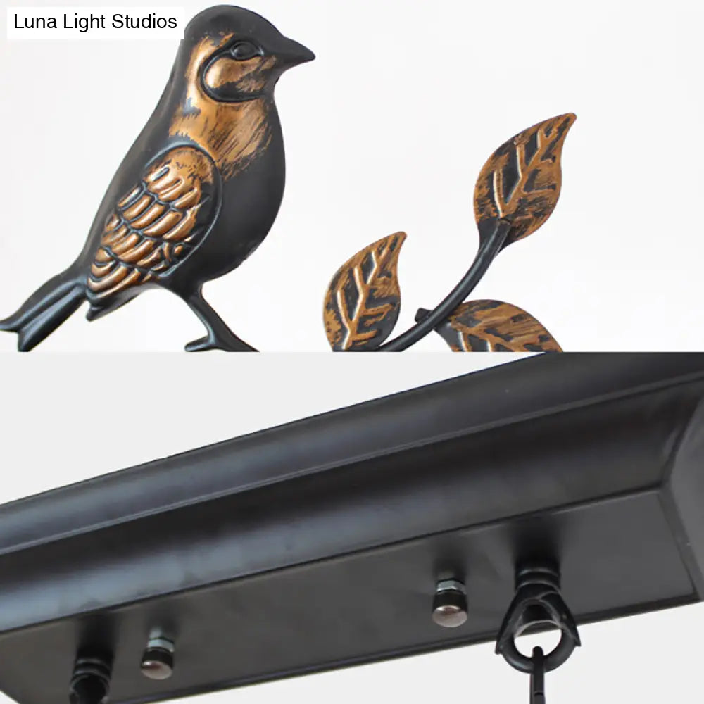 DecorBites™ Tiffany Style Cone Stainless Glass Island Lighting: Stylish 3-Light Beige Chandelier with Bird Accent