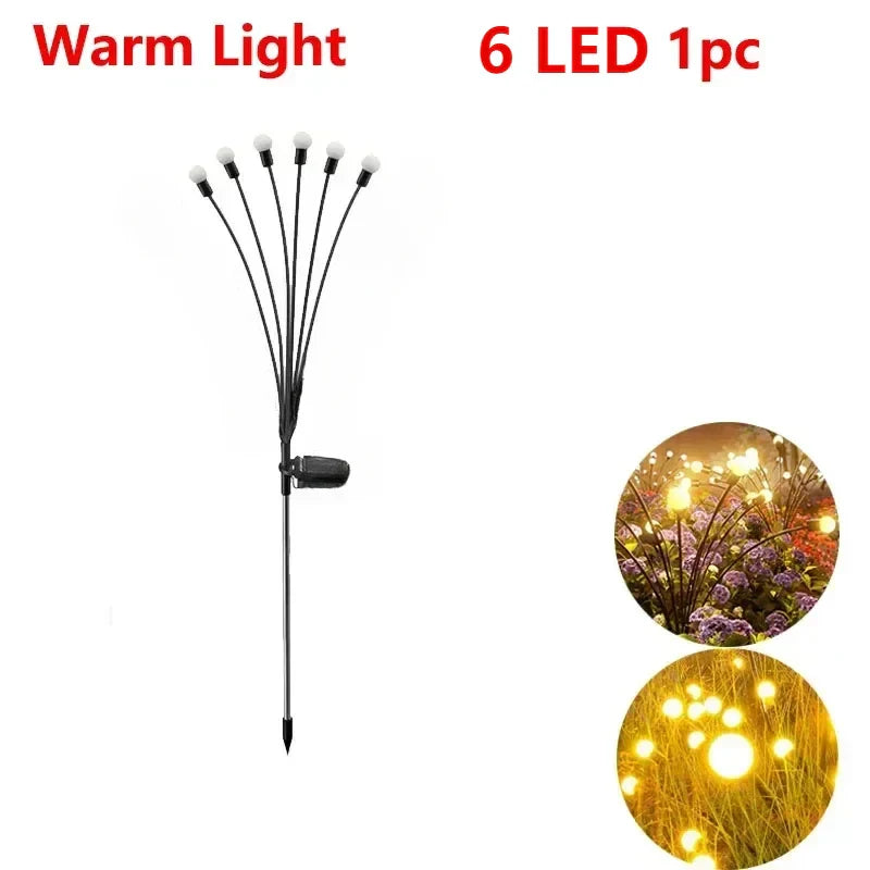 DecorBites™ Warm White Solar LED Firework Lights