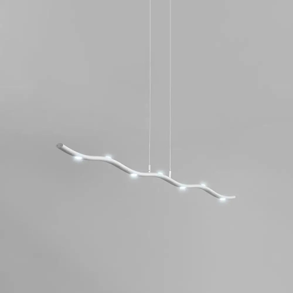 DecorBites™ White Wave Island Lighting Fixture with 5/7 Simple Style Heads, Warm/White Light
