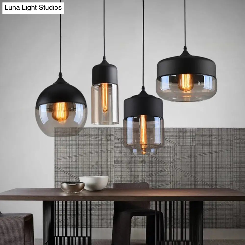 DecorBites™ 1 Light Pendant Lighting Retro Industrial Style Glass Pendant Ceiling Lights for Restaurant