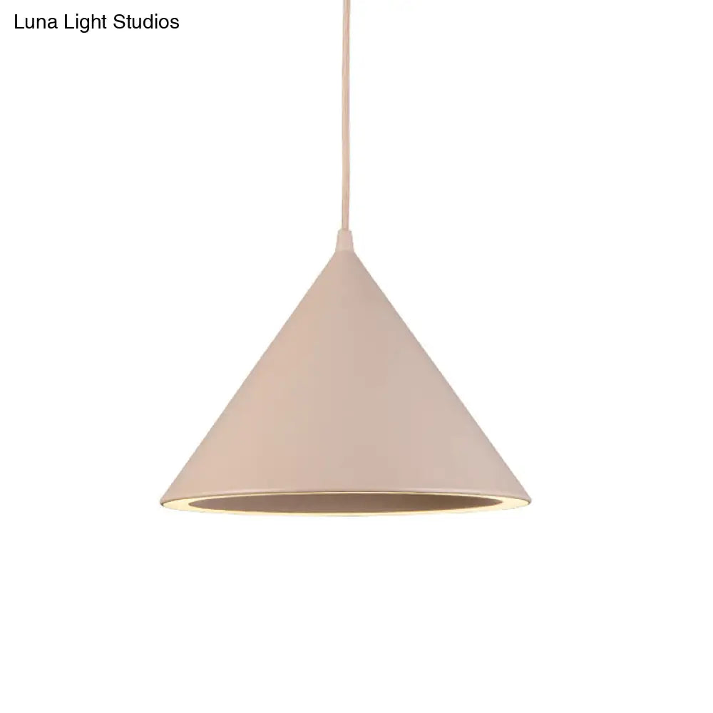DecorBites™ 10"/12.5" Diameter 1 Light Conical Hanging Lamp Nordic Stylish Black/Blue Metal Pendant Light over Table