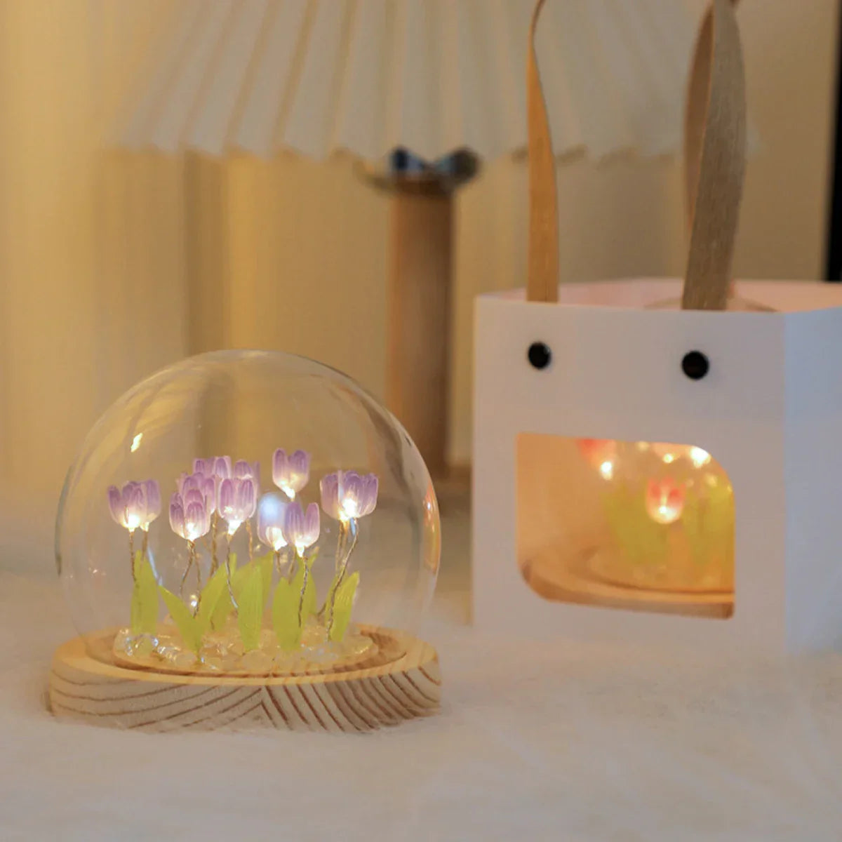 DecorBites™ 10/20Pcs Tulip Night Light Battery Operated Tulip Flower Table Lamp DIY Simulation Tulip LED Nightlight Handmade Bedside Light