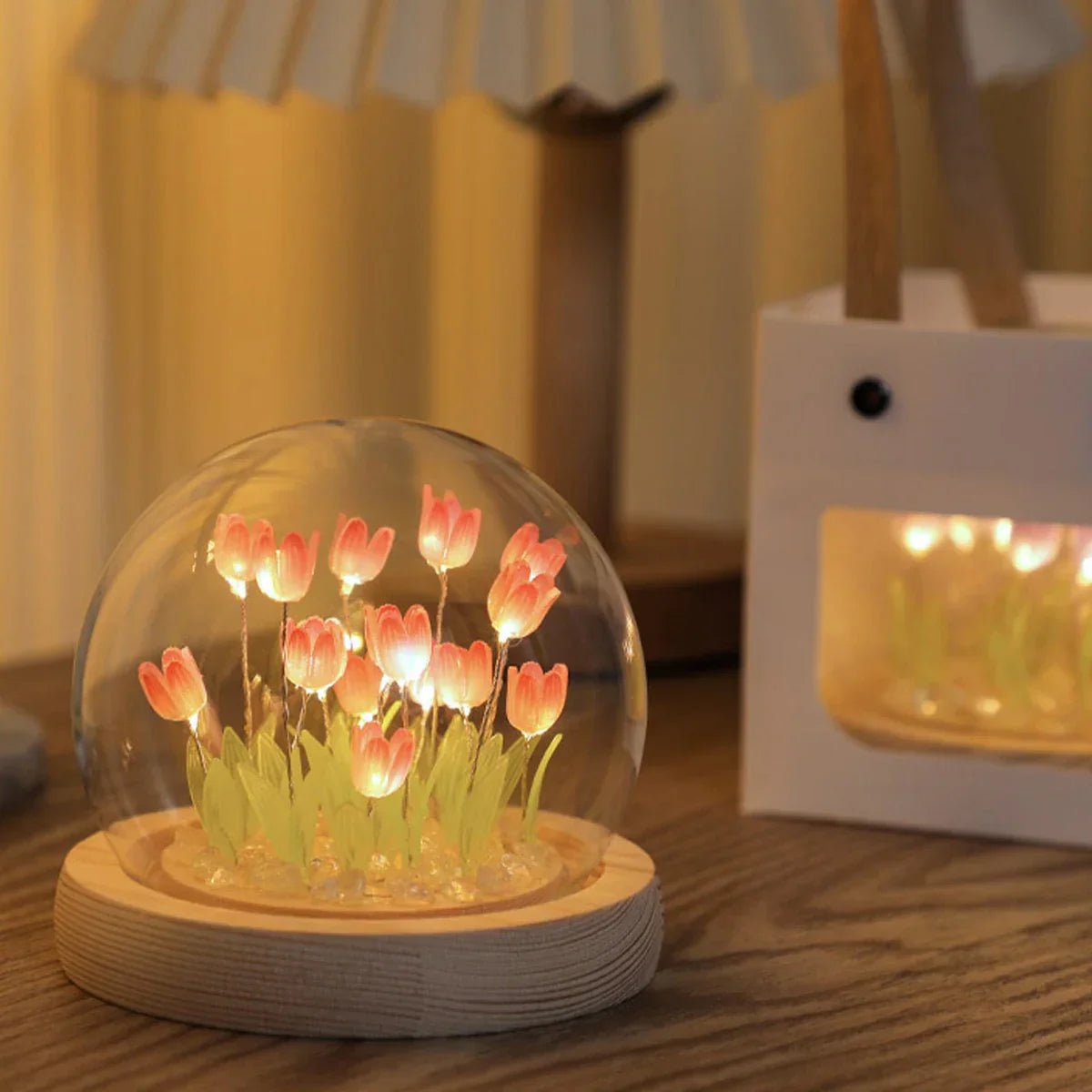 DecorBites™ 10/20Pcs Tulip Night Light Battery Operated Tulip Flower Table Lamp DIY Simulation Tulip LED Nightlight Handmade Bedside Light
