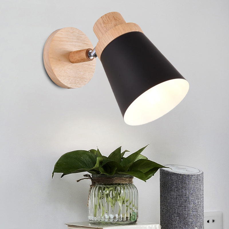 DecorBites™ Nordic Style Rotatable Wall Lamp for Baby Room with Coolie Shade and Metal Base