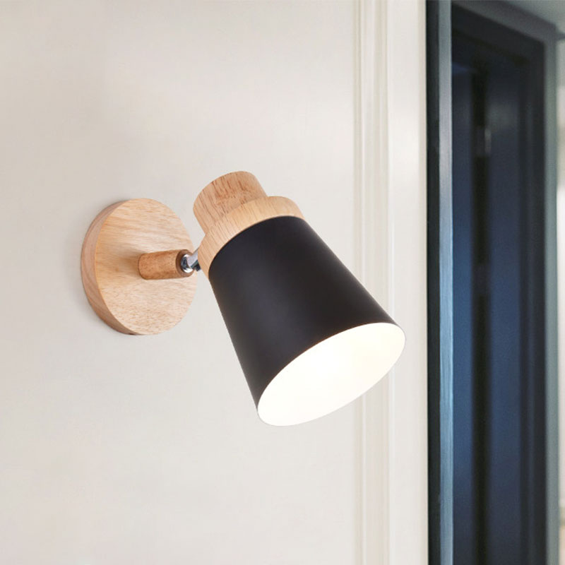 DecorBites™ Nordic Style Rotatable Wall Lamp for Baby Room with Coolie Shade and Metal Base