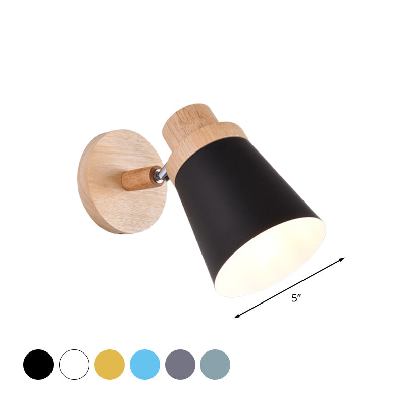 DecorBites™ Nordic Style Rotatable Wall Lamp for Baby Room with Coolie Shade and Metal Base