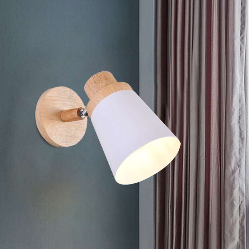 DecorBites™ Nordic Style Rotatable Wall Lamp for Baby Room with Coolie Shade and Metal Base