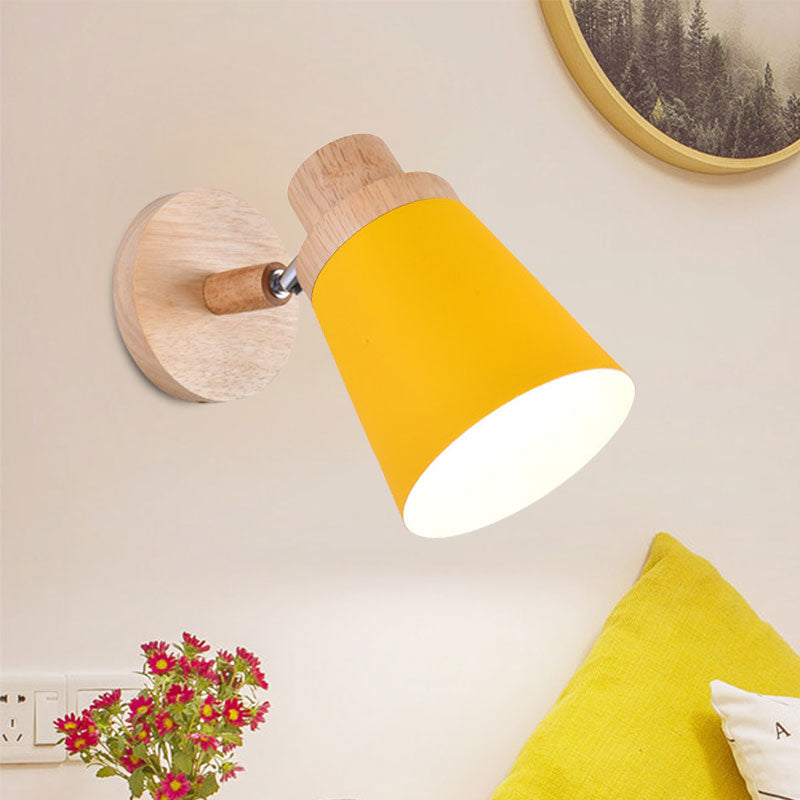 DecorBites™ Nordic Style Rotatable Wall Lamp for Baby Room with Coolie Shade and Metal Base