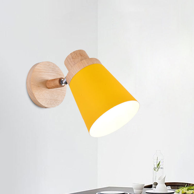 DecorBites™ Nordic Style Rotatable Wall Lamp for Baby Room with Coolie Shade and Metal Base