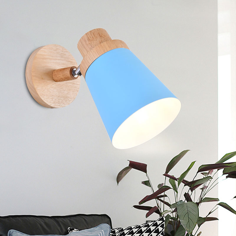 DecorBites™ Nordic Style Rotatable Wall Lamp for Baby Room with Coolie Shade and Metal Base