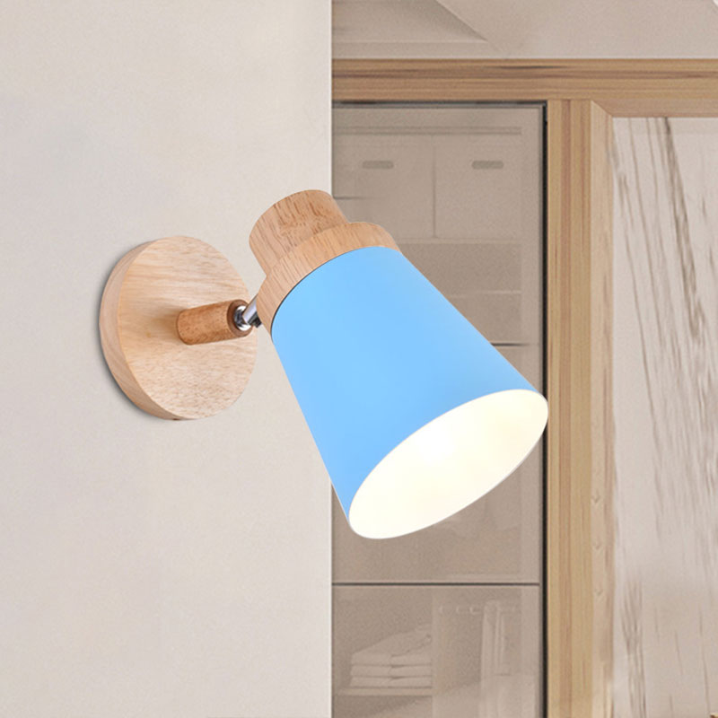 DecorBites™ Nordic Style Rotatable Wall Lamp for Baby Room with Coolie Shade and Metal Base