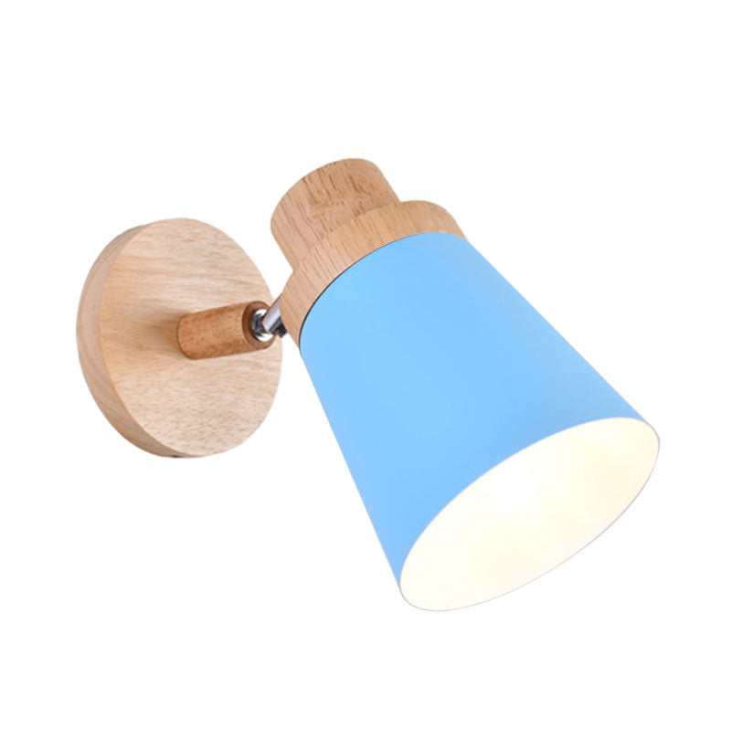 DecorBites™ Nordic Style Rotatable Wall Lamp for Baby Room with Coolie Shade and Metal Base
