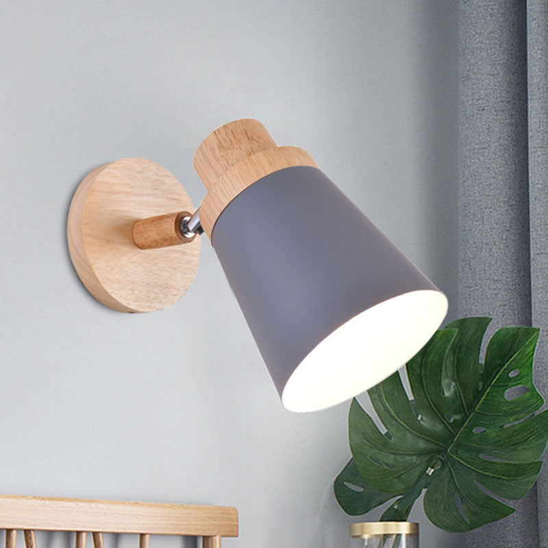DecorBites™ Nordic Style Rotatable Wall Lamp for Baby Room with Coolie Shade and Metal Base