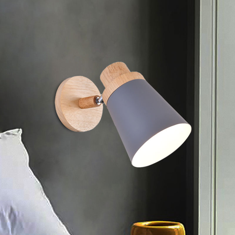 DecorBites™ Nordic Style Rotatable Wall Lamp for Baby Room with Coolie Shade and Metal Base