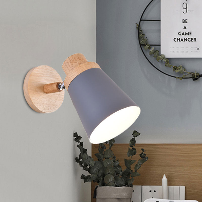 DecorBites™ Nordic Style Rotatable Wall Lamp for Baby Room with Coolie Shade and Metal Base