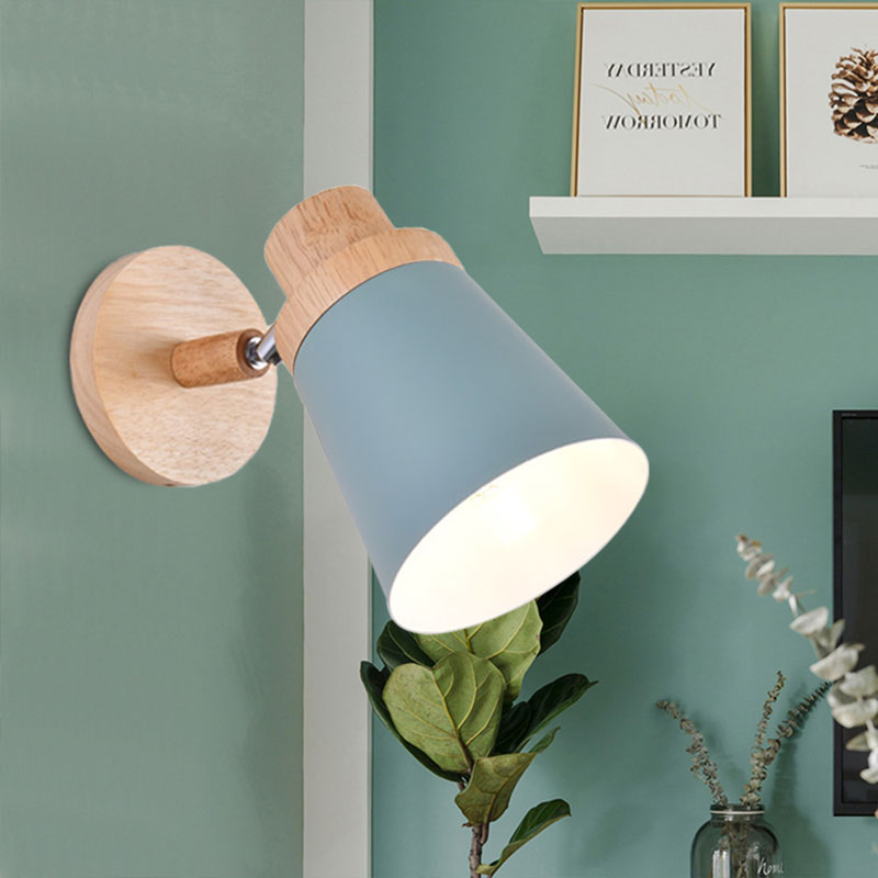 DecorBites™ Nordic Style Rotatable Wall Lamp for Baby Room with Coolie Shade and Metal Base