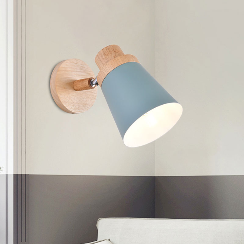 DecorBites™ Nordic Style Rotatable Wall Lamp for Baby Room with Coolie Shade and Metal Base
