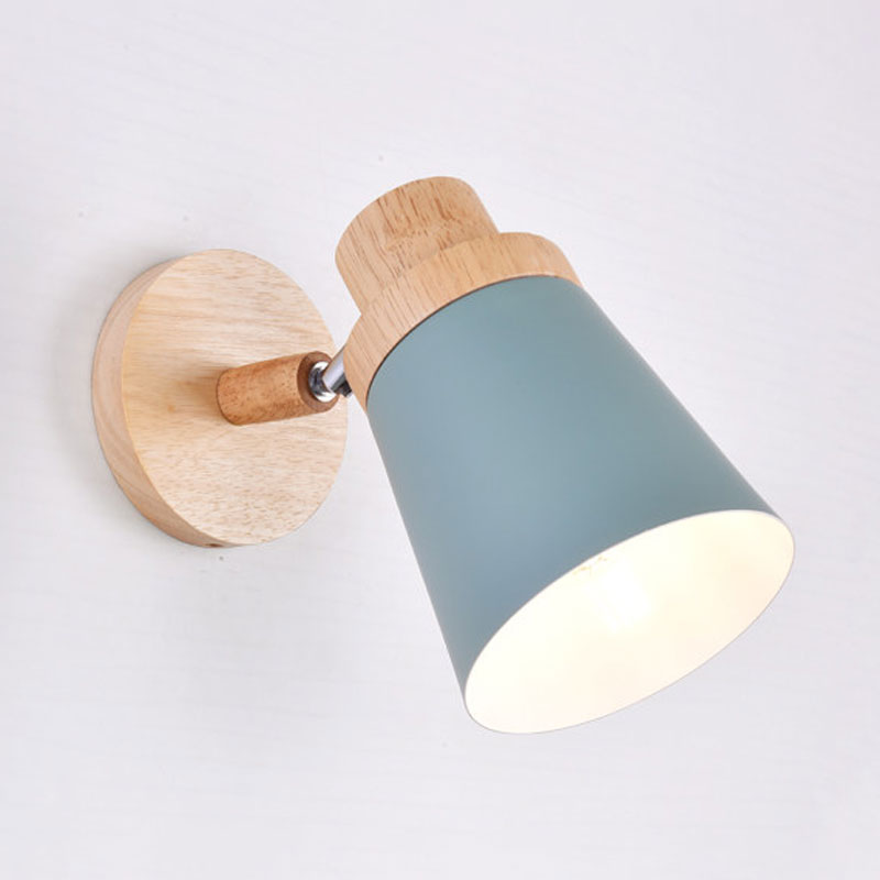 DecorBites™ Nordic Style Rotatable Wall Lamp for Baby Room with Coolie Shade and Metal Base