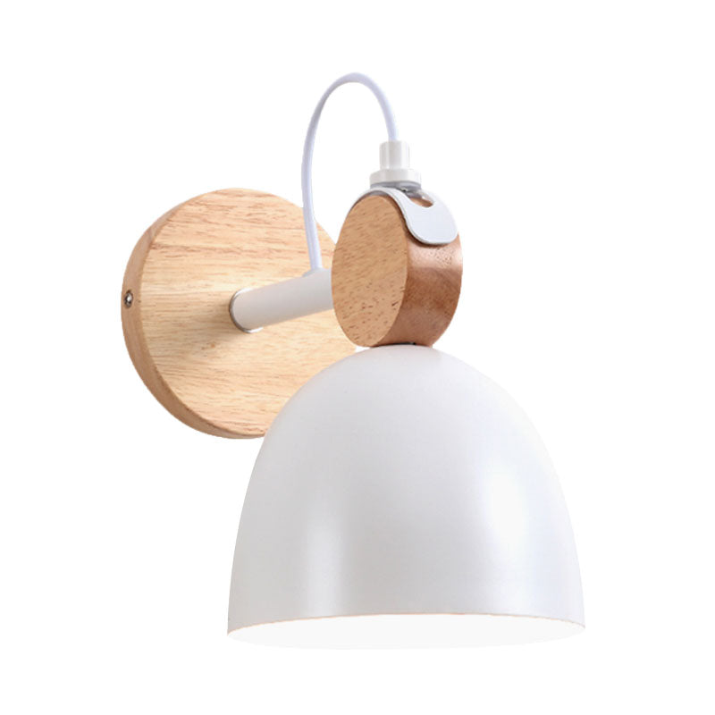 DecorBites™ Nordic Wall Lamp with Angle-Adjustable Domed Shade and One Light for Bedroom