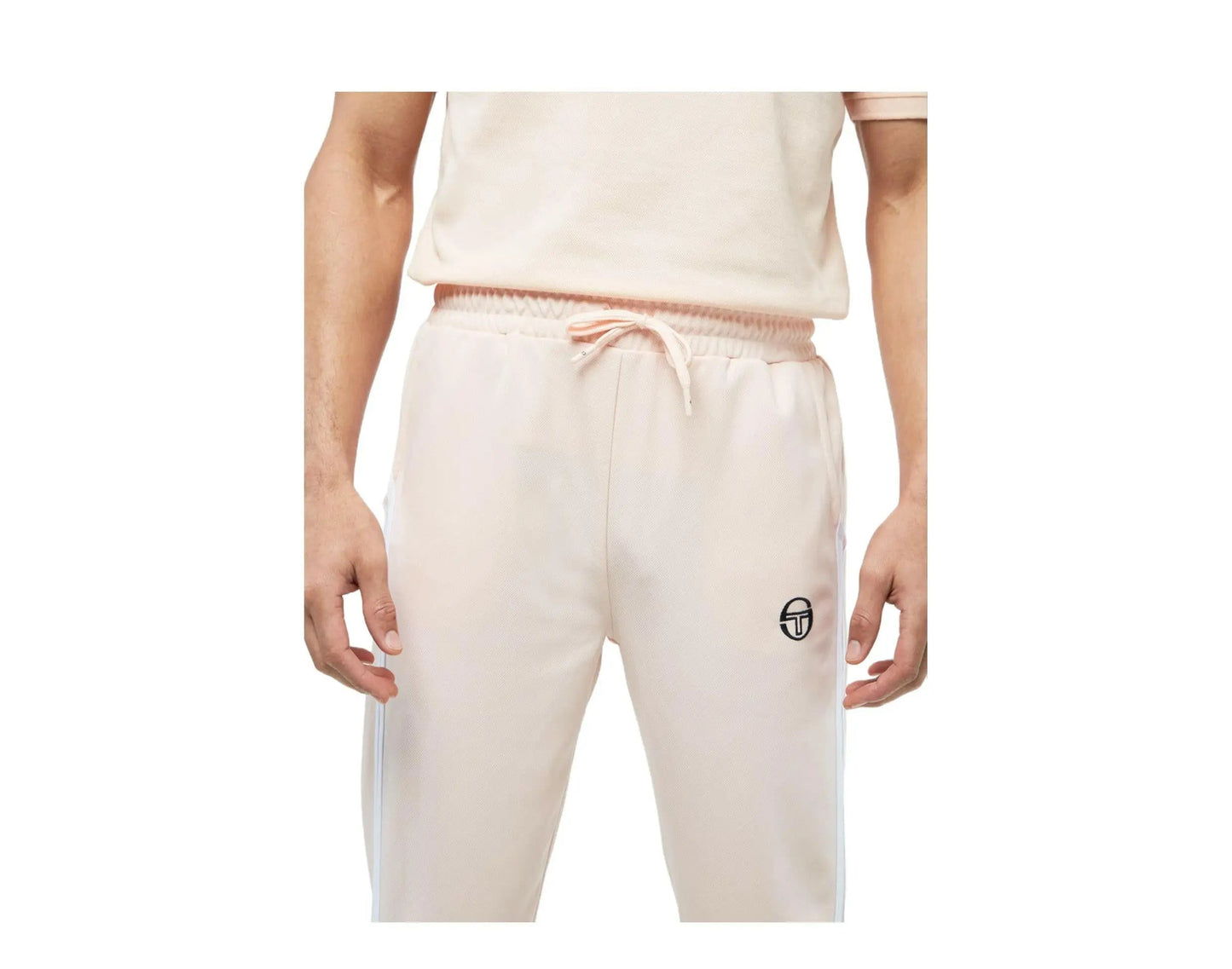 Sergio Tacchini New Damarindo Men Track Pants Pearl Blush/White