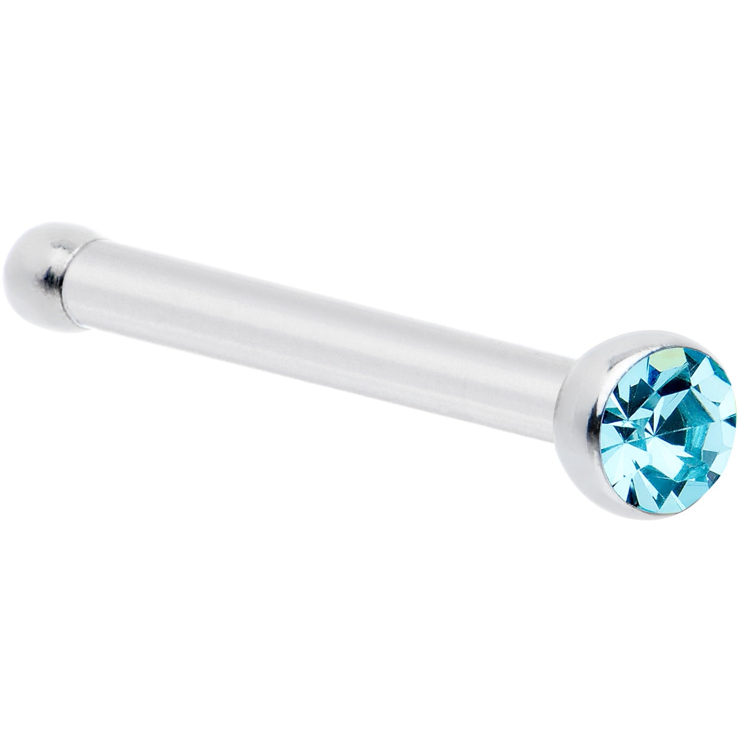 20G Stainless Steel Aqua Gem Micro Nose Bone