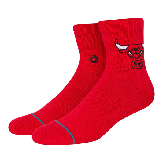 Stance Chicago Bulls Quarter Men Ankle Socks Red