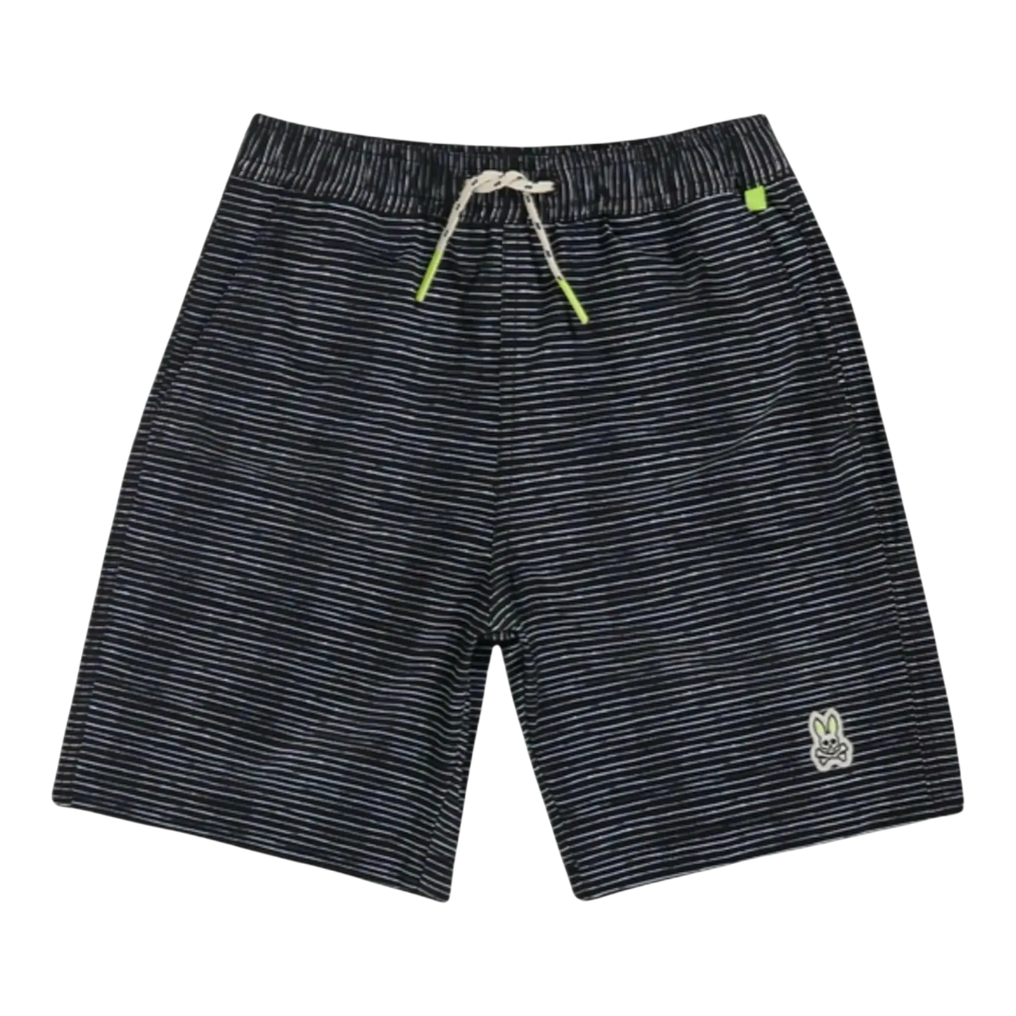 Psycho Bunny Lukas Hand Drawn Kids Swim Trunks Black