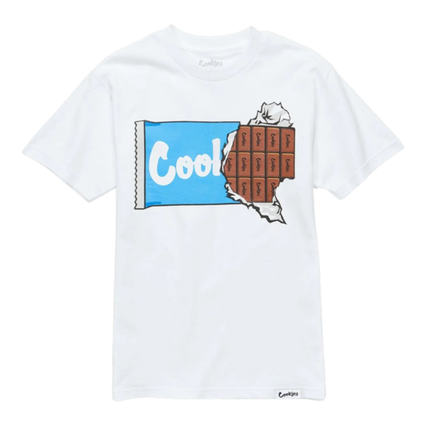 Cookies Block Logo Graphic T-Shirt Men White