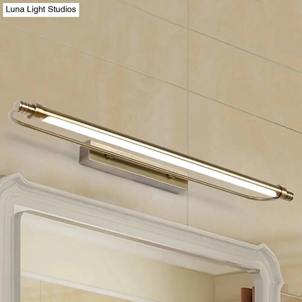 DecorBites™ 16"/21" Tubed Vanity Light Fixture in Bronze with LED Metal and Acrylic Design – Warm/White Lighting