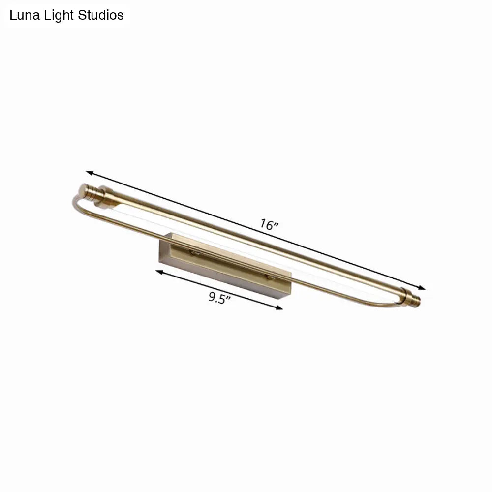 DecorBites™ 16"/21" Tubed Vanity Light Fixture in Bronze with LED Metal and Acrylic Design – Warm/White Lighting