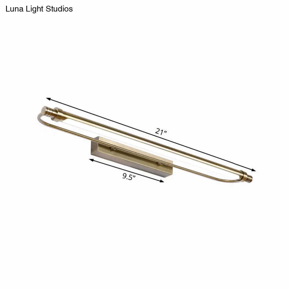 DecorBites™ 16"/21" Tubed Vanity Light Fixture in Bronze with LED Metal and Acrylic Design – Warm/White Lighting