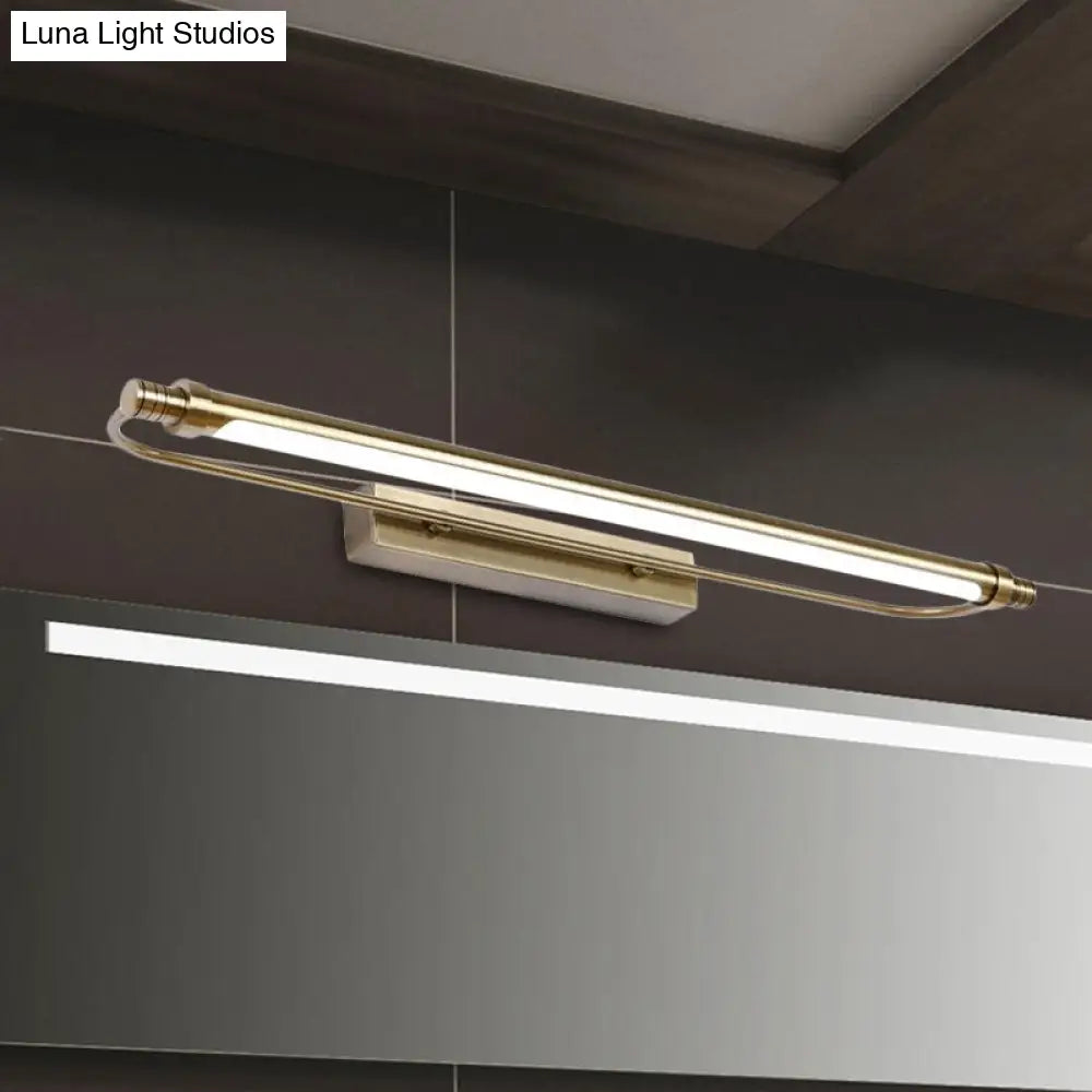 DecorBites™ 16"/21" Tubed Vanity Light Fixture in Bronze with LED Metal and Acrylic Design – Warm/White Lighting