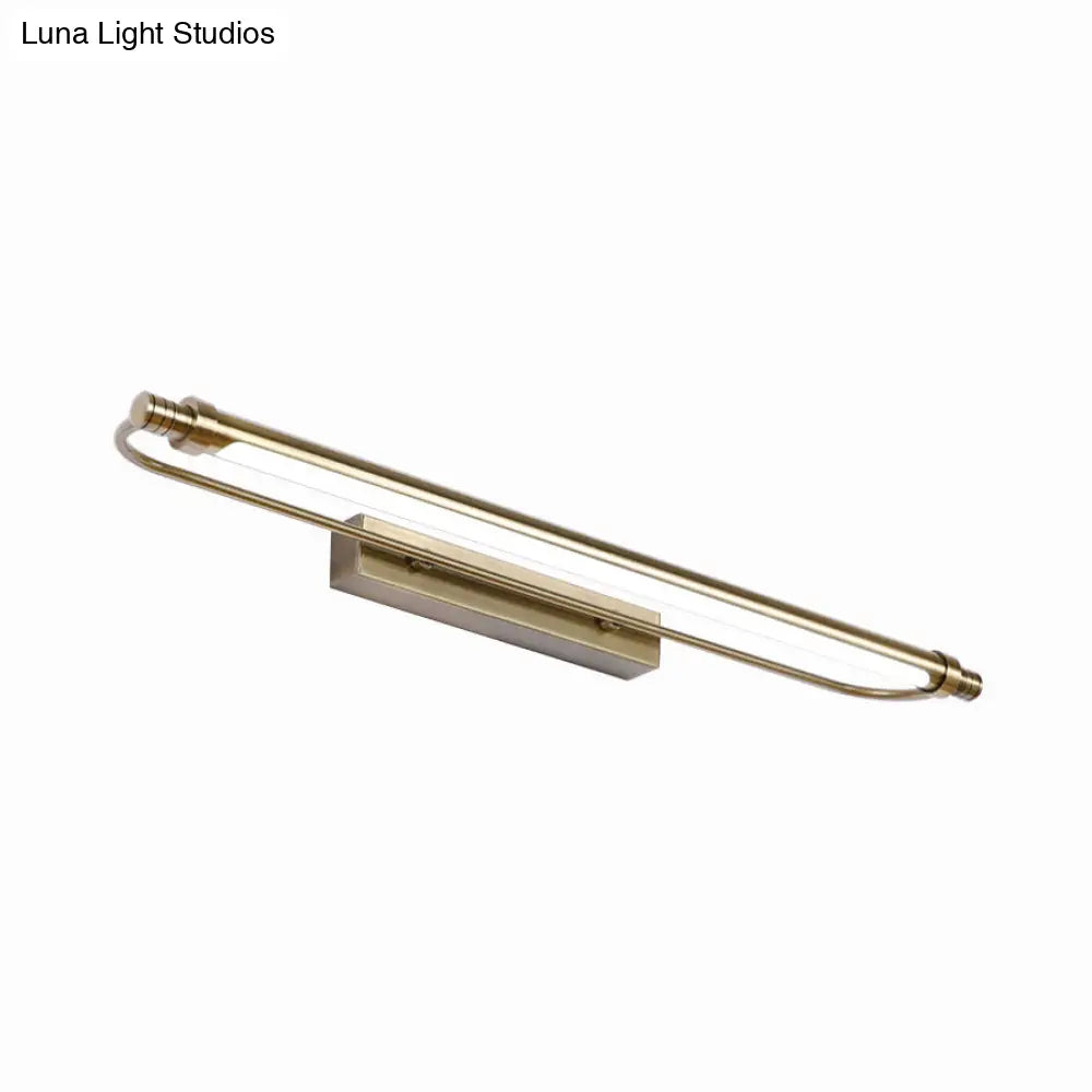 DecorBites™ 16"/21" Tubed Vanity Light Fixture in Bronze with LED Metal and Acrylic Design – Warm/White Lighting