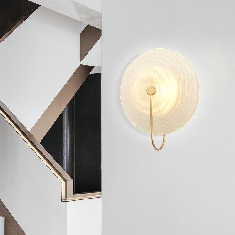 DecorBites™ Gold Metal Wall Lamp with Postmodern Design and 1 Light for Living Rooms