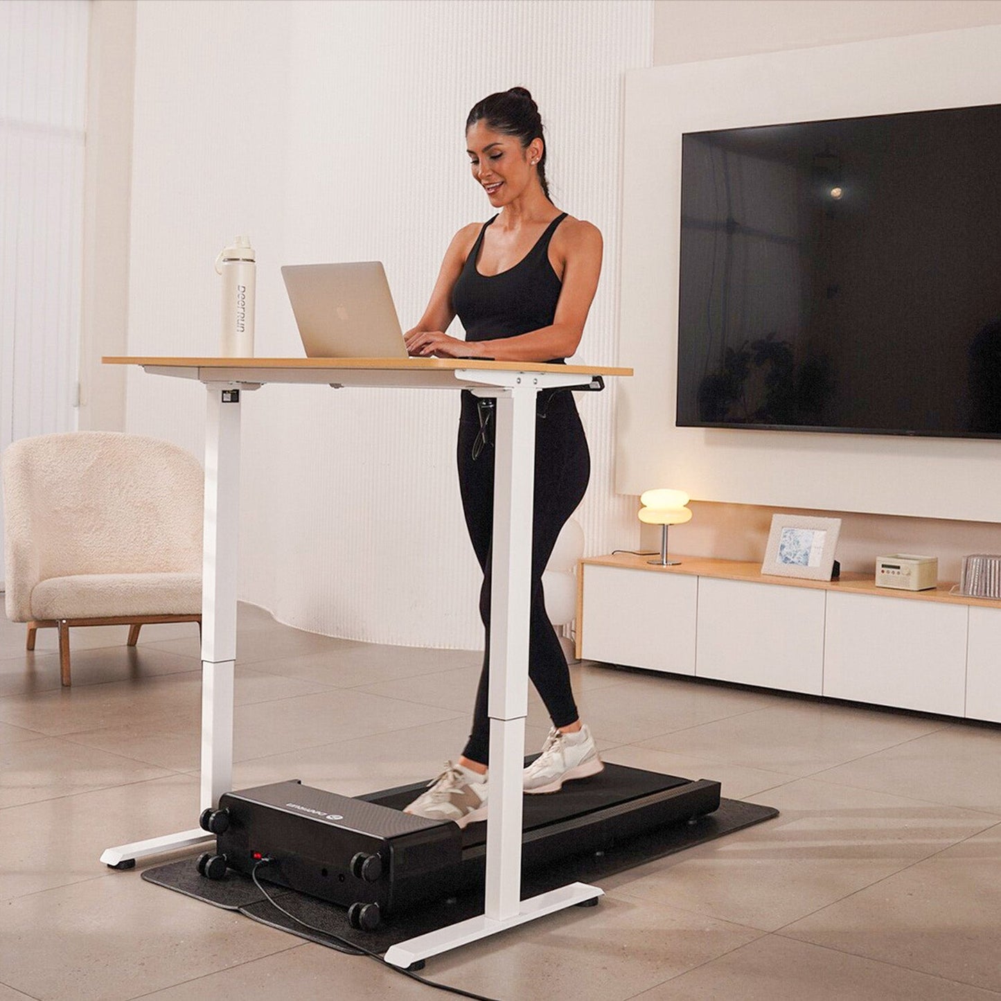 DeerRun Z20 Foldable Walking Pad Treadmill – Ultra Compact with LED Display