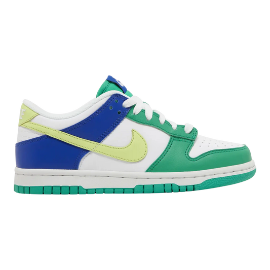 Nike Dunk Low Kids Sneakers White/Light Lemon/Stadium Green