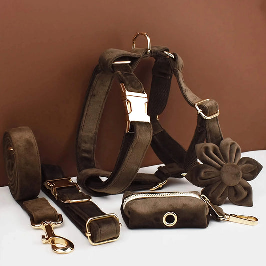 Dark Brown Velvet Set